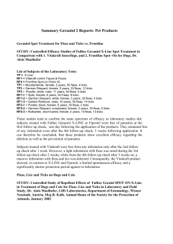 Summary Geraniol 2 Reports- Pet Products
