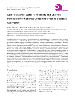 Acid Resistance, Water Permeability and Chloride Penetrability of