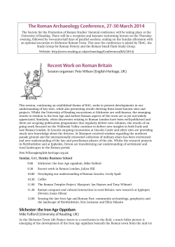 The Roman Archaeology Conference, 27-30