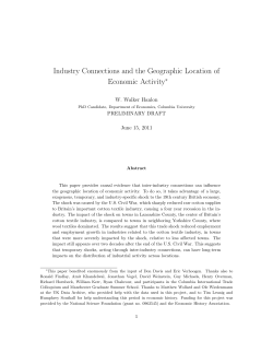 Industry Connections and the Geographic Location of
