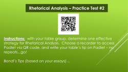 Rhetorical Analysis – Practice Test #2