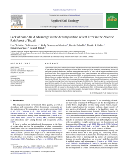 Lack of home-field advantage in the decomposition of leaf