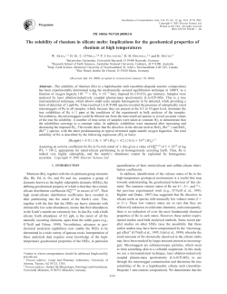 The solubility of rhenium in silicate melts: Implications for the