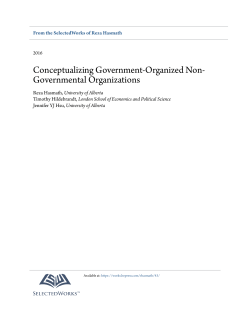 Conceptualizing Government-Organized Non