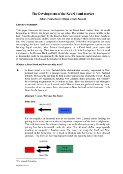 The Development of the Kauri bond market