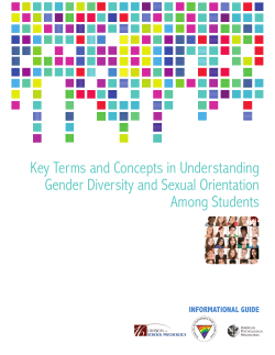 Key Terms and Concepts in Understanding Gender Diversity and