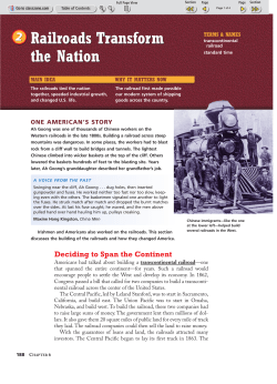 2 Railroads Transform the Nation Railroads Transform the Nation