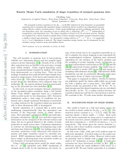Kinetic Monte Carlo simulation of shape transition in strained