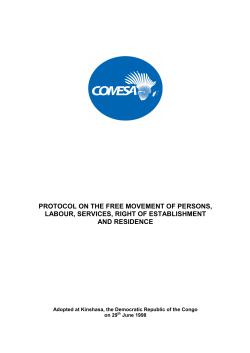 protocol on the free movement of persons, labour, services, right of