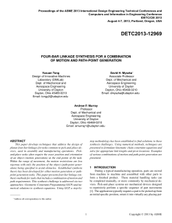 Four-Bar Linkage Synthesis for a Combination of Motion and Path