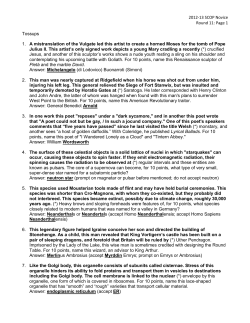 SCOP3 Round 11 - High School Quizbowl Packet Archive