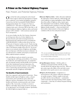 II. A Primer on the Federal Highway Program
