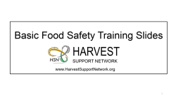 Basic Food Safety Training Slides available in PDF through