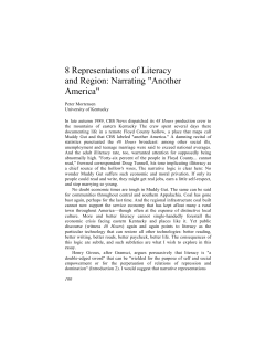 8 Representations of Literacy and Region: Narrating