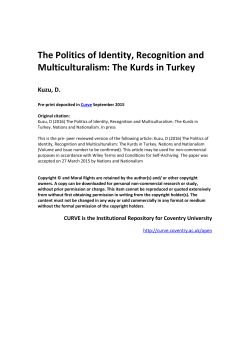The Politics of Identity, Recognition and Multiculturalism: The Kurds