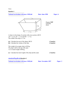 National curriculum reference: SM2i,4d Date: June 1998 Paper: 6 A