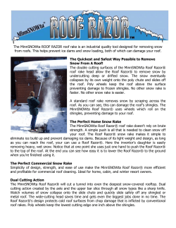 The MinnSNOWta ROOF RAZOR roof rake is an industrial quality