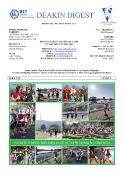deakin digest - Alfred Deakin High School
