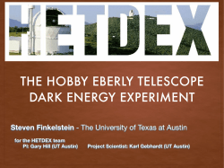 the hobby eberly telescope dark energy experiment