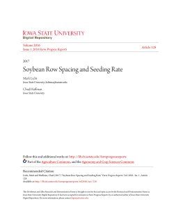 Soybean Row Spacing and Seeding Rate