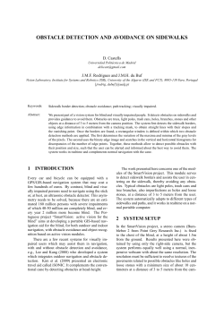 obstacle detection and avoidance on sidewalks