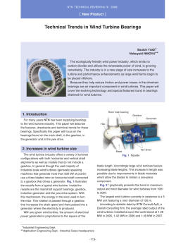 Technical Trends in Wind Turbine Bearings