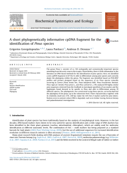 A short phylogenetically informative cpDNA fragment for the