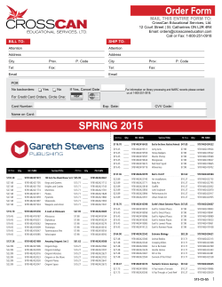 spring 2015 - CrossCan Educational Services