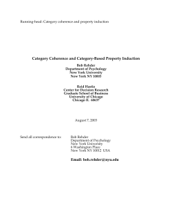 Category Coherence and Category-Based