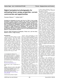 Digital hemispherical photography for estimating forest canopy