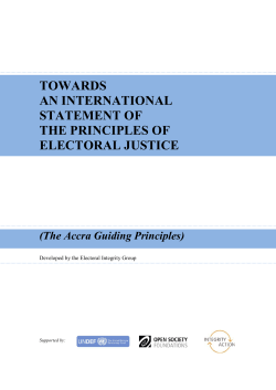 OUTLINE OF PRINCIPLES AND IMPLEMENTATION MECHANISMS