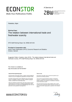 The relation between international trade and freshwater scarcity