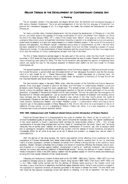 major trends in the development of contemporary chinese art