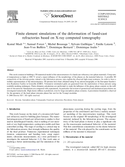Finite element simulations of the deformation of
