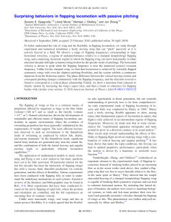 Surprising behaviors in flapping locomotion with passive pitching