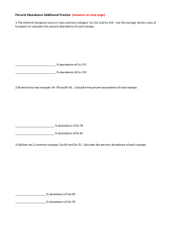 Percent Abundance Additional Practice