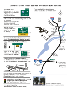 Directions to The Toledo Zoo from Westbound 80/90 Turnpike