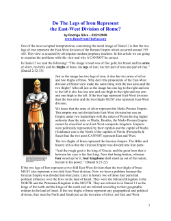 Do The Legs of Iron Represent the East