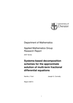 Systems-based decomposition schemes for the approximate