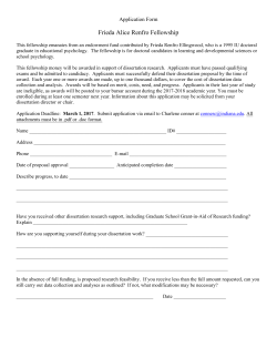 Frieda Alice Renfro Fellowship