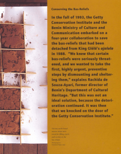 CONSERVING THE BAS-RELIEFS