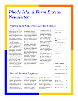 March 2016 - Rhode Island Farm Bureau