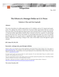 The Effects of a Stronger Dollar on U.S. Prices