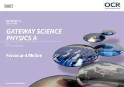 Forces and Motion