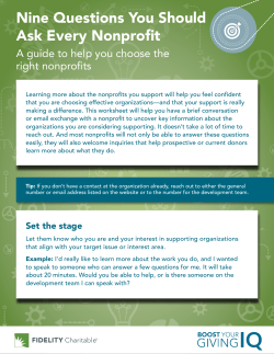 Nine Questions You Should Ask Every Nonprofit