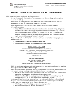 The Ten Commandments - Trinity Lutheran Church