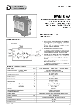 EWM-S-AA - Duplomatic Oleodinamica