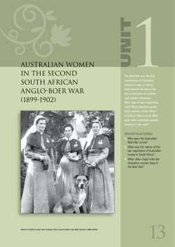 Australian Women in the Second South African Anglo