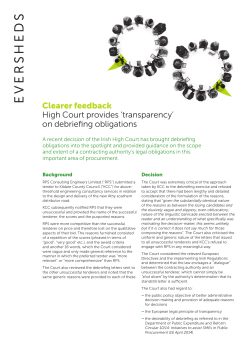 Clearer feedback High Court provides