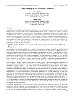 Animal Imagery in Jose Saramago`s Blindness